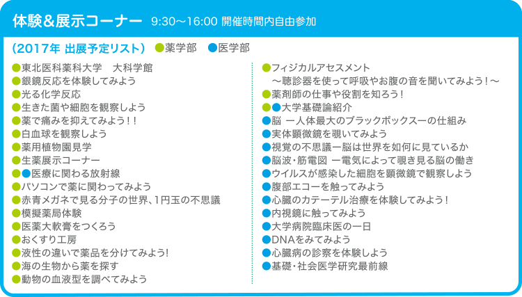 オープンキャンパス内容について