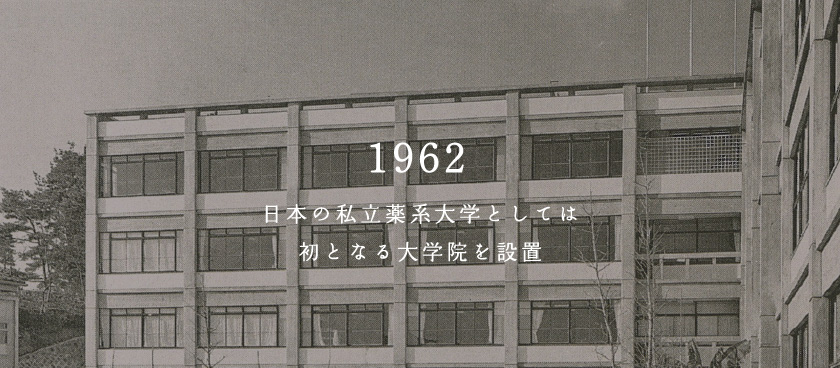 1962 日本の私立薬系大学としては初となる大学院を設置